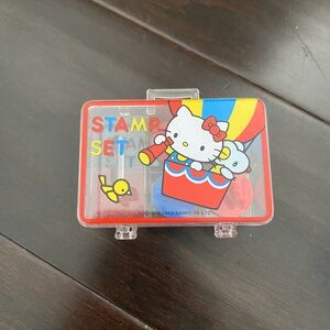 Sanrio Hello Kitty Stamp Set - Red and Blue